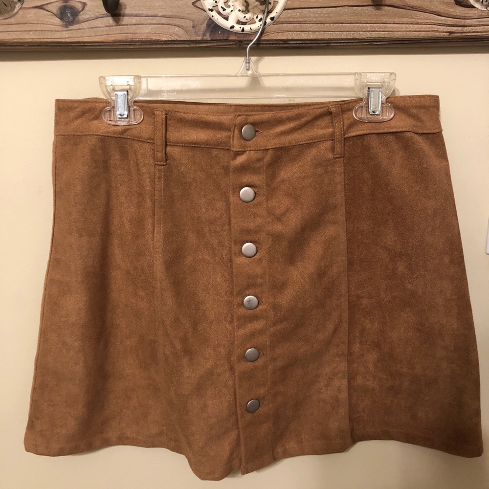 Suede skirt